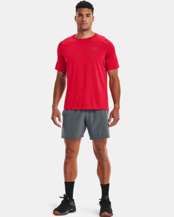 Men's UA Tech™ 2.0 Short Sleeve in Red image number 2